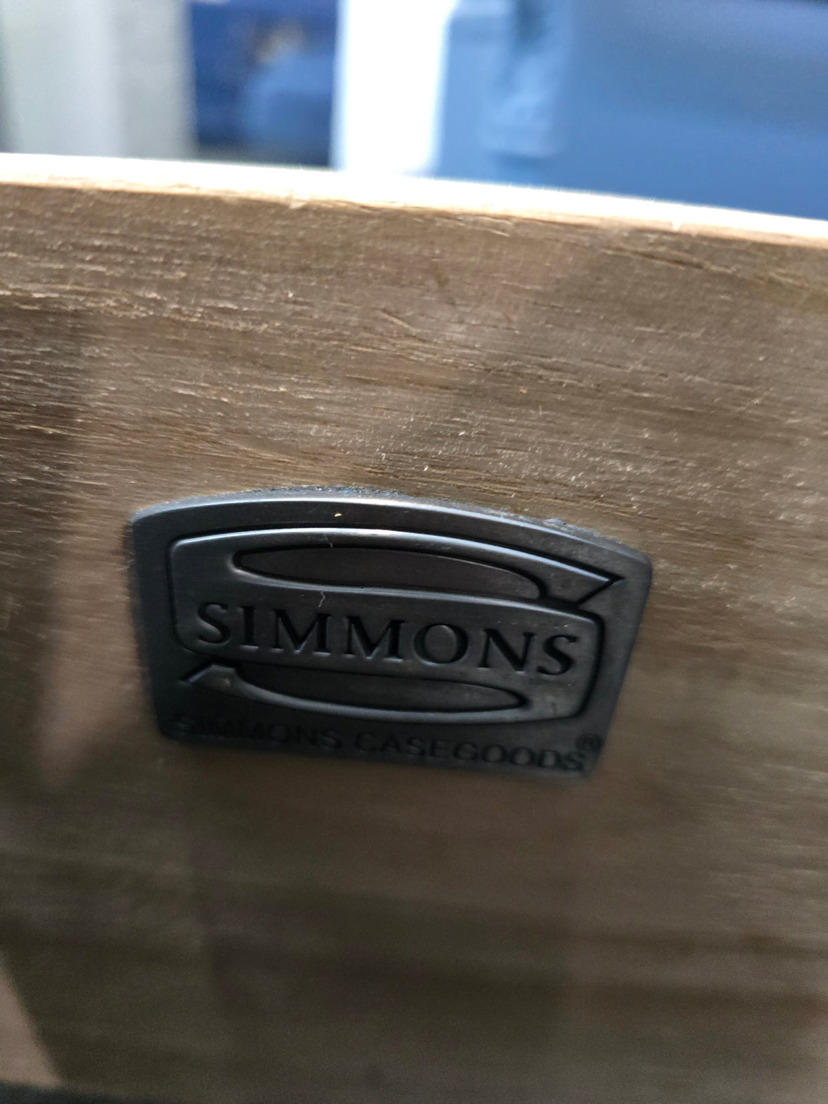 Simons green gray lacquered chest