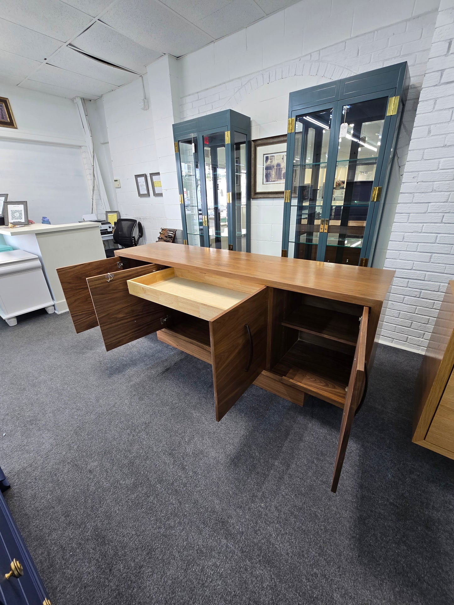 Gorgeous new solid wood walnut HC sideboard