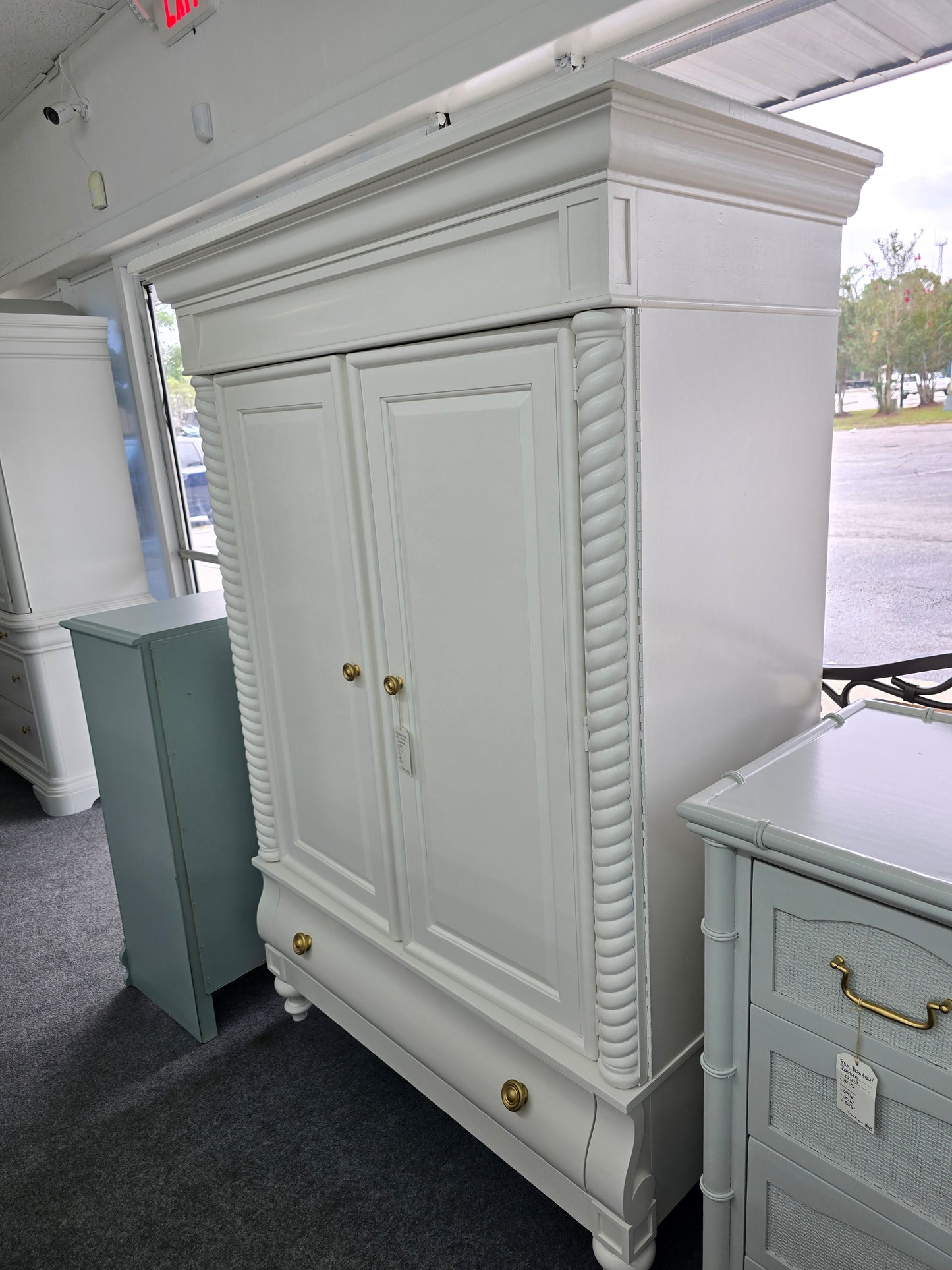Thomasville off white armoire