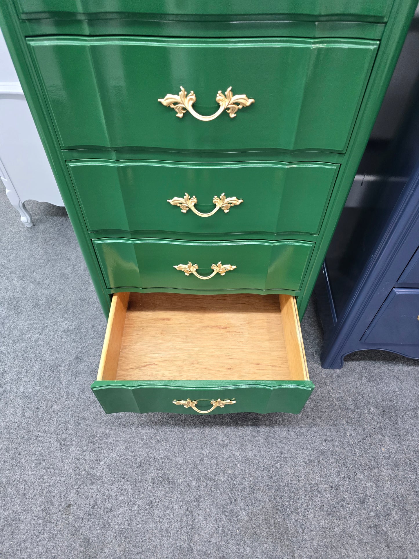 Dixie green lacquered lingerie chest