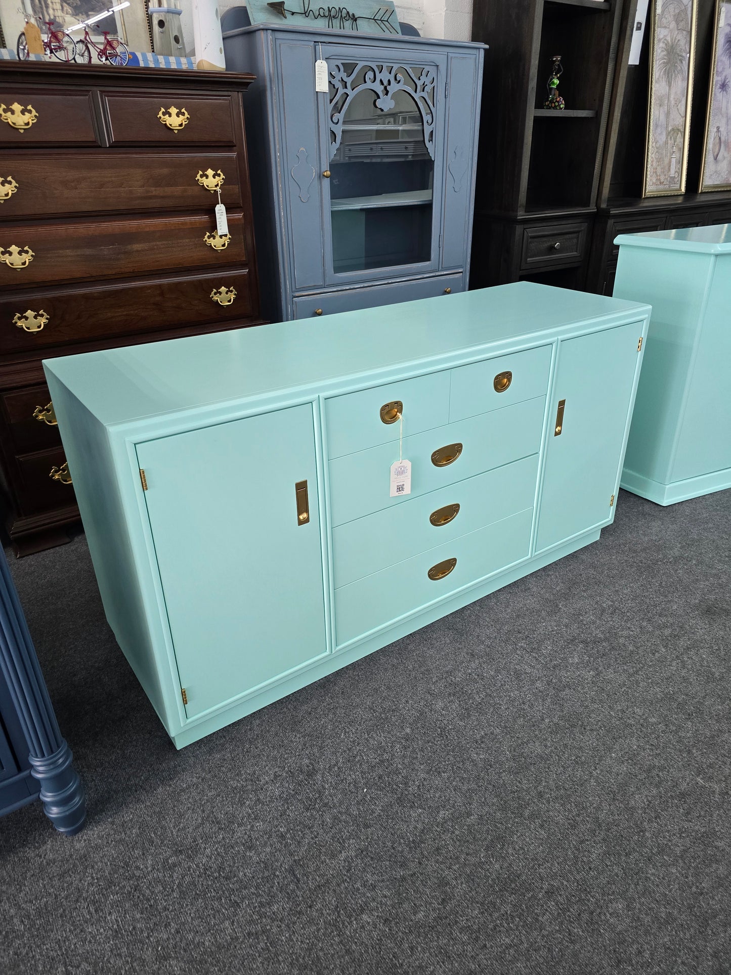 Drexel acqua lacquered sideboard