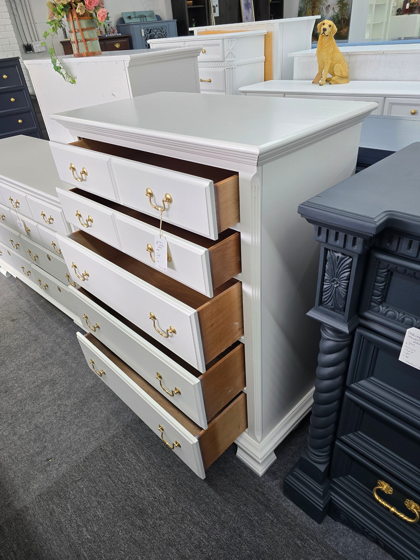 Kincaid solid wood off white chest of drawers