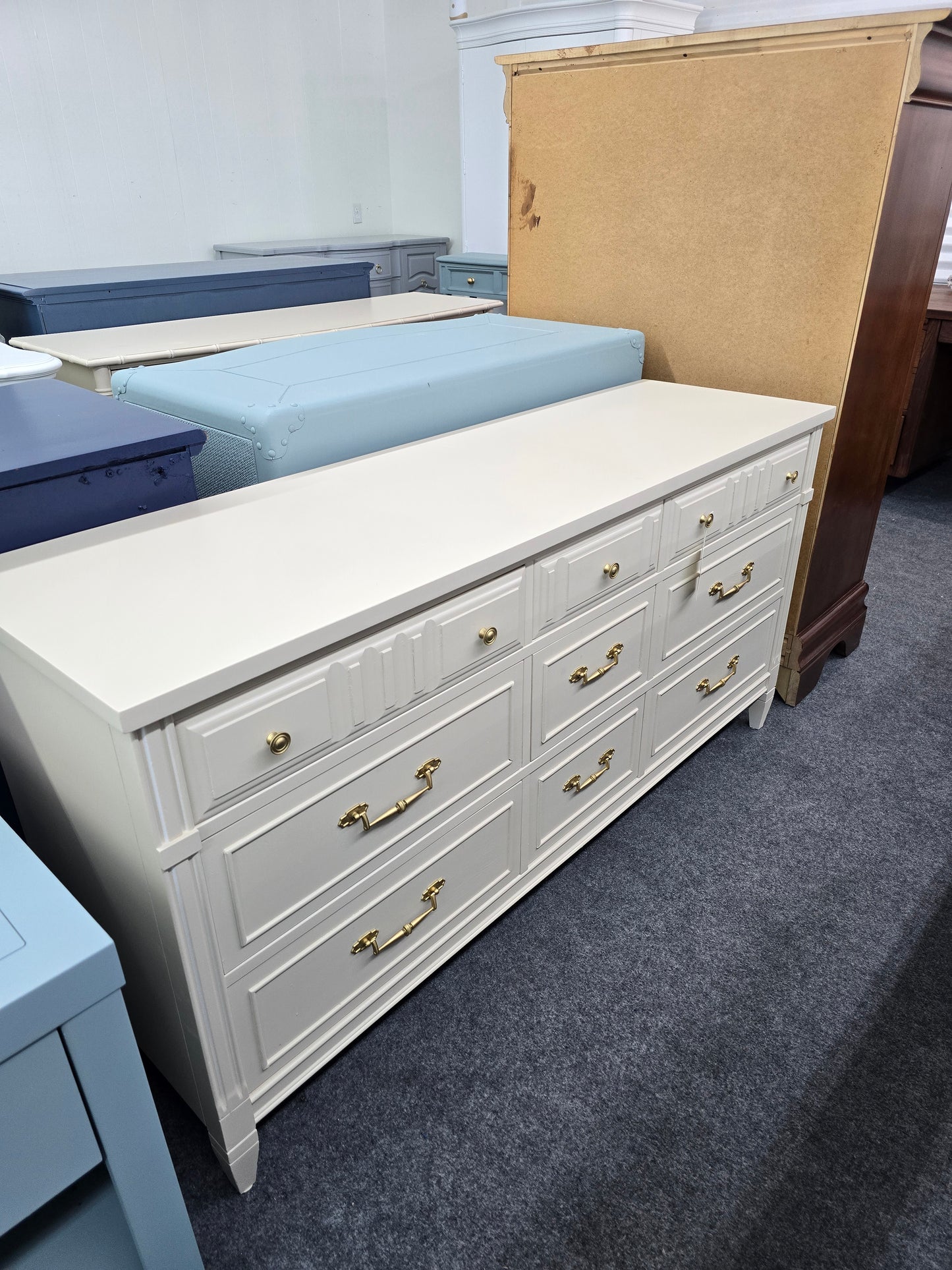 Solid wood Bassett beige Regency dresser