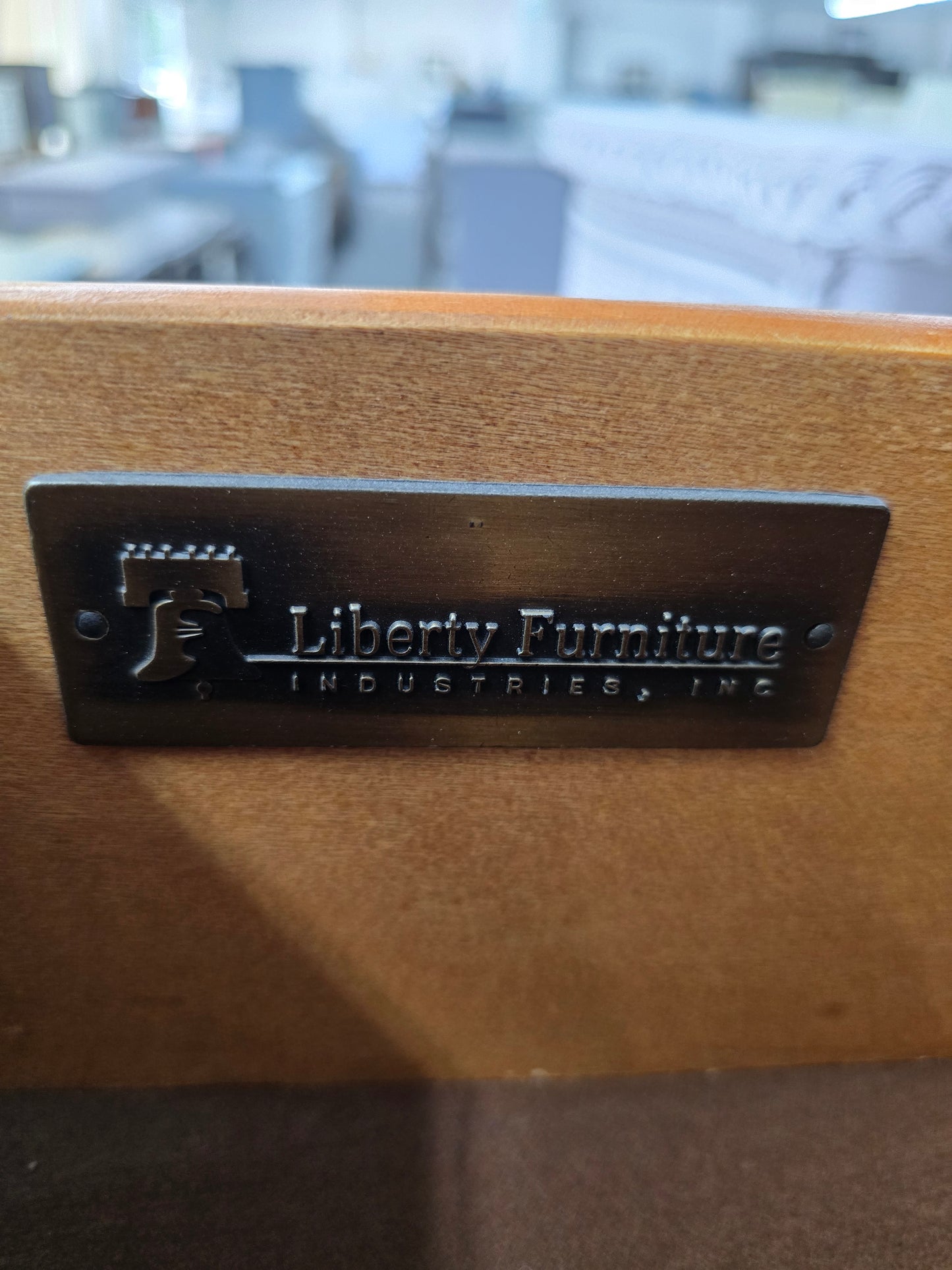 Liberty green gray lacquered chest