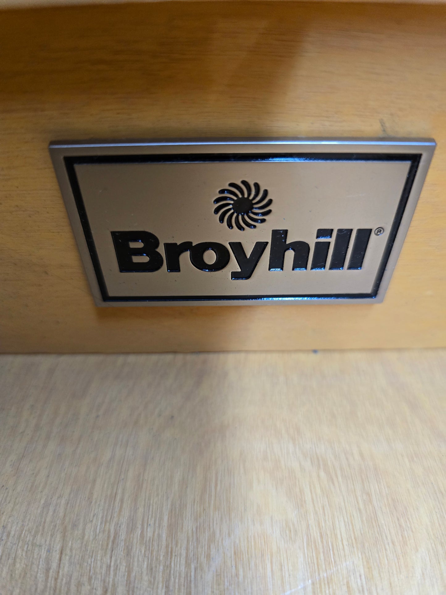 Broyhill olive green lacquered dresser