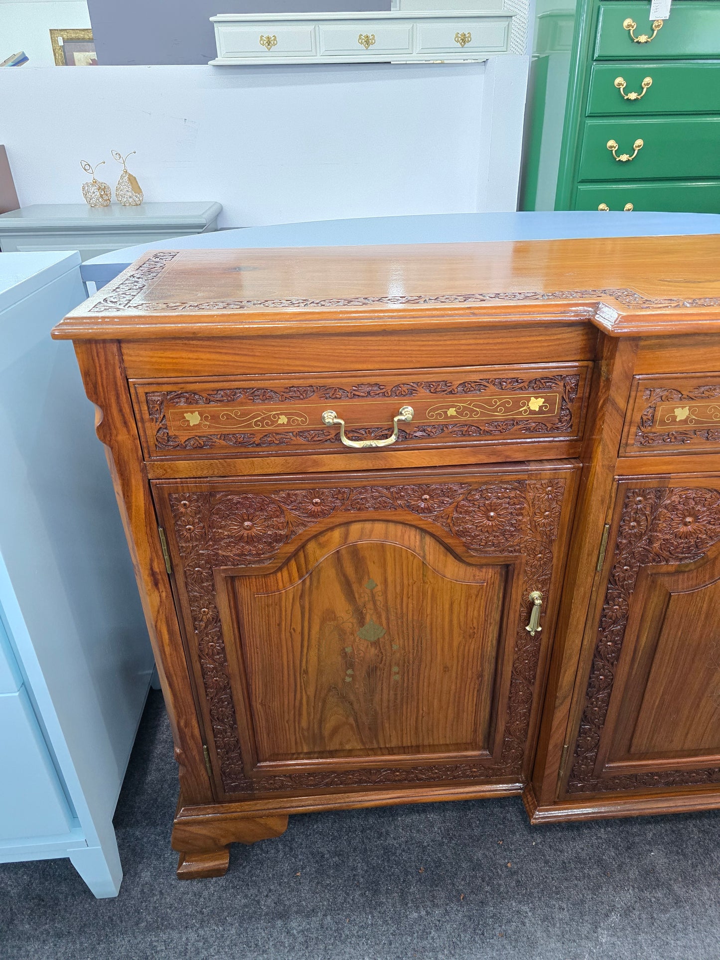 Solid wood gorgeous carved buffett