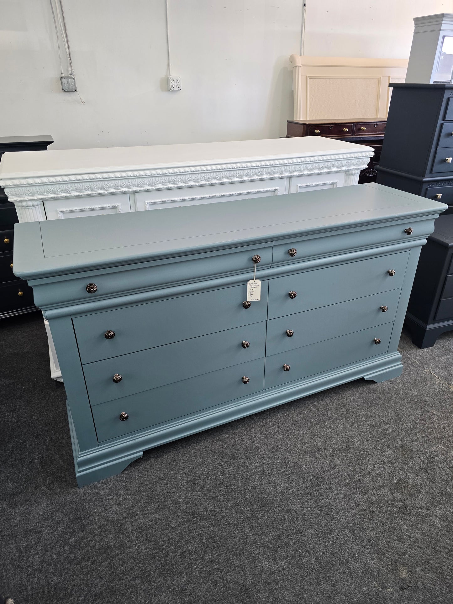 Colezione Europa blue 8 drawers dresser