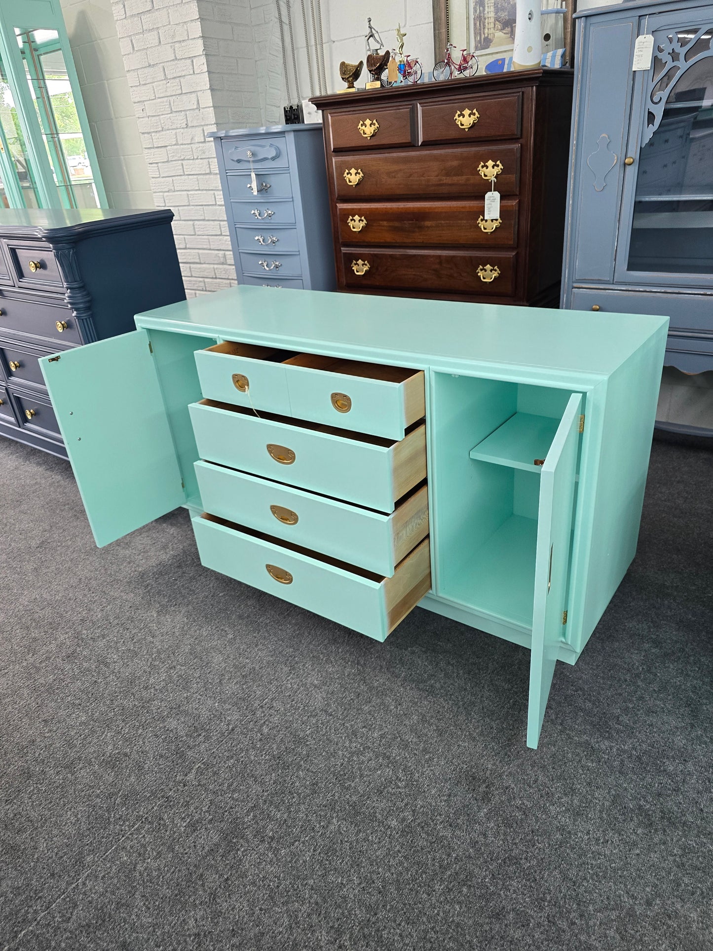 Drexel acqua lacquered sideboard