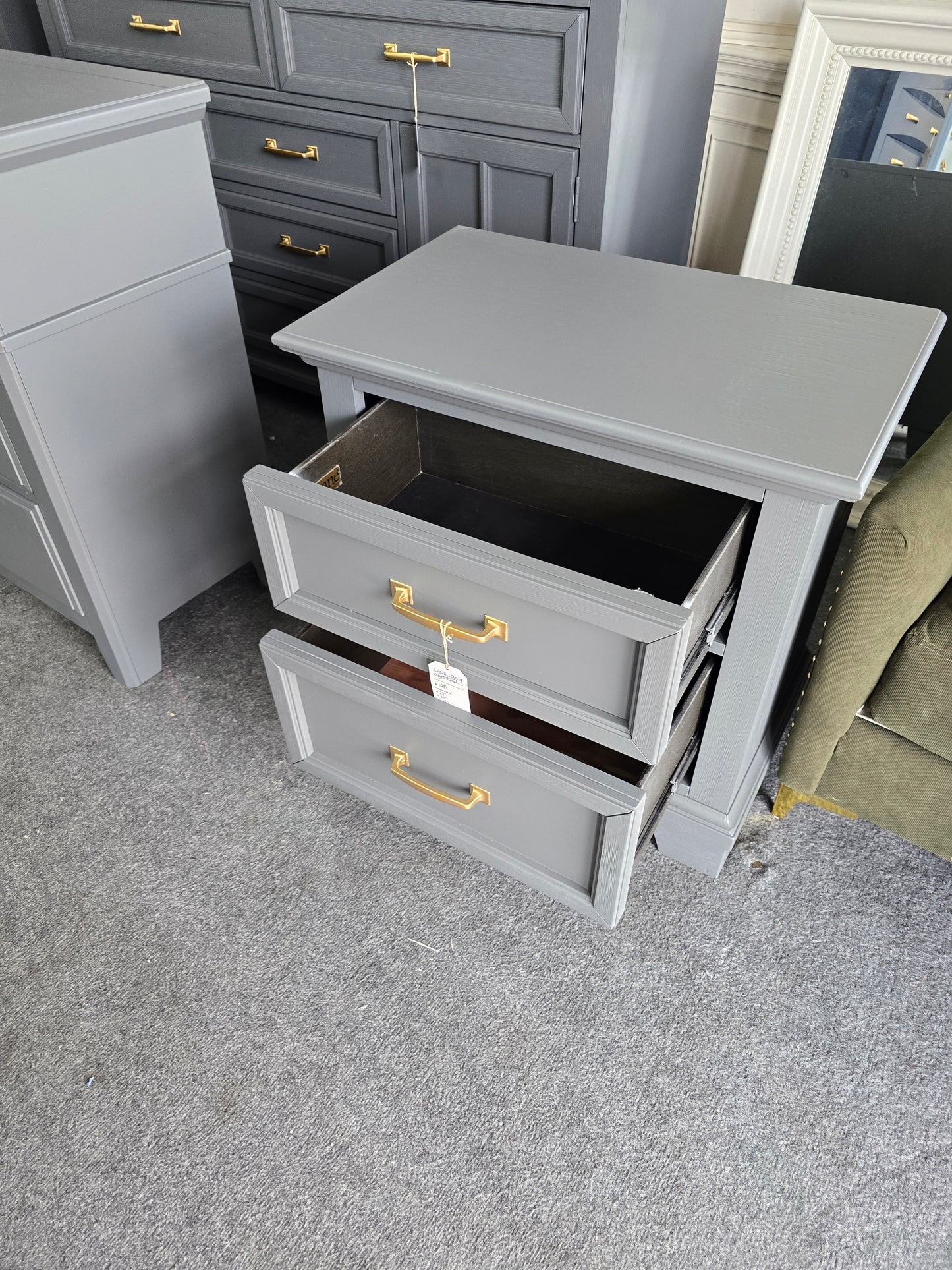 LANE dark gray nightstand