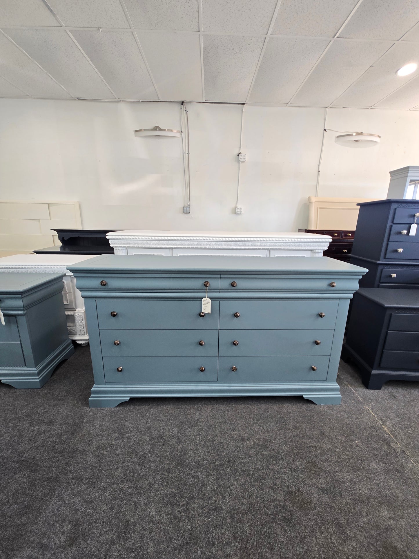 Colezione Europa blue 8 drawers dresser