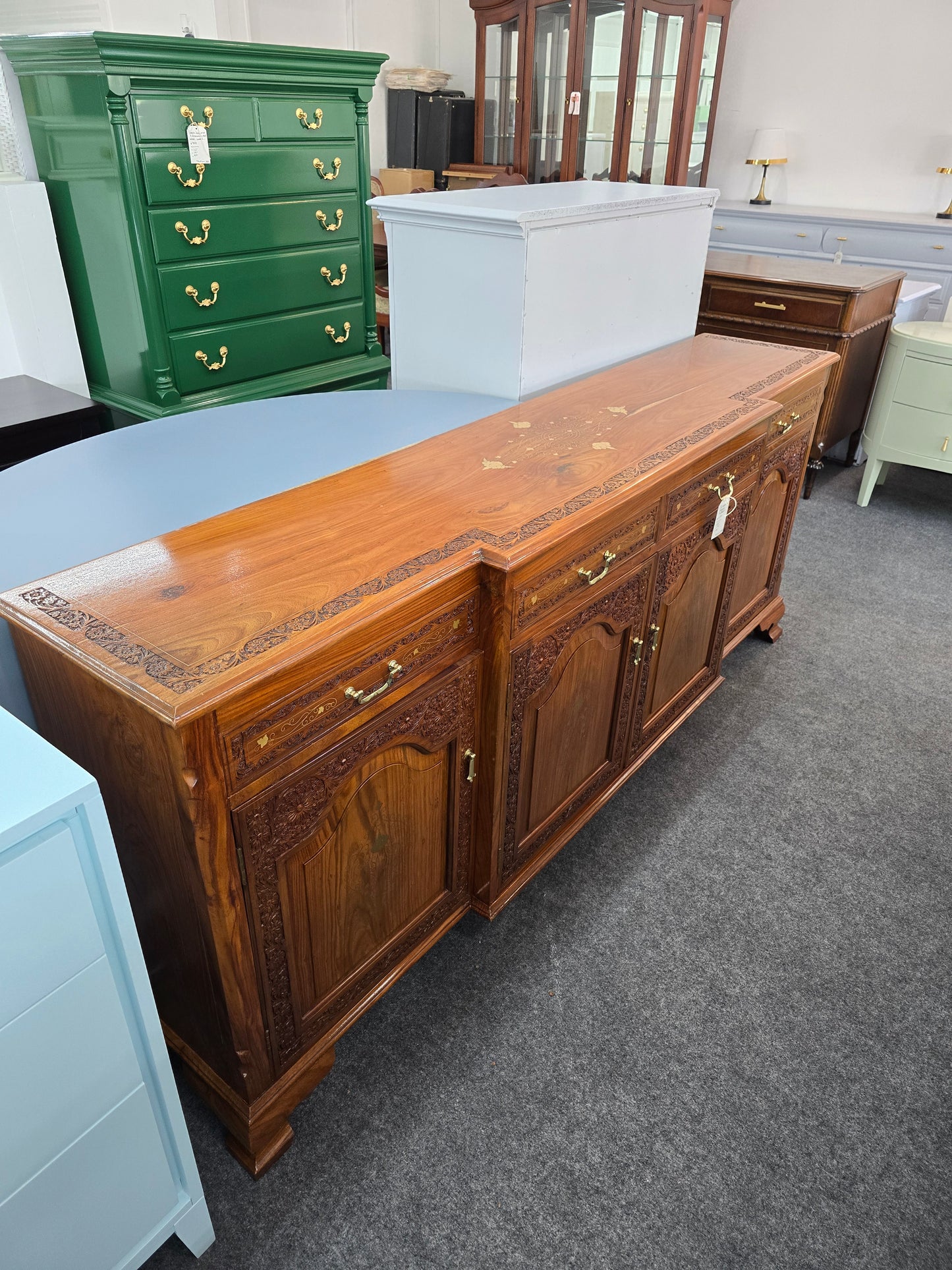 Solid wood gorgeous carved buffett