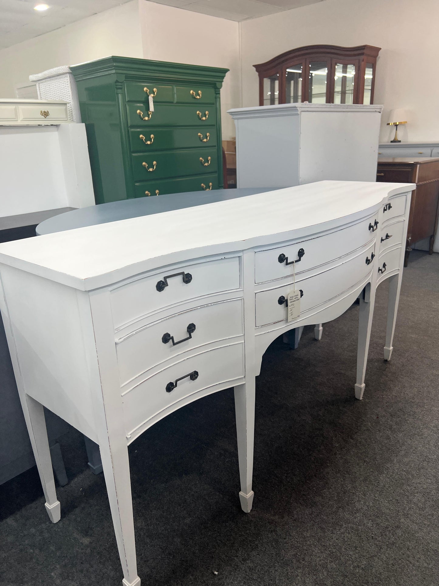 Solid wood white Distressed buffett