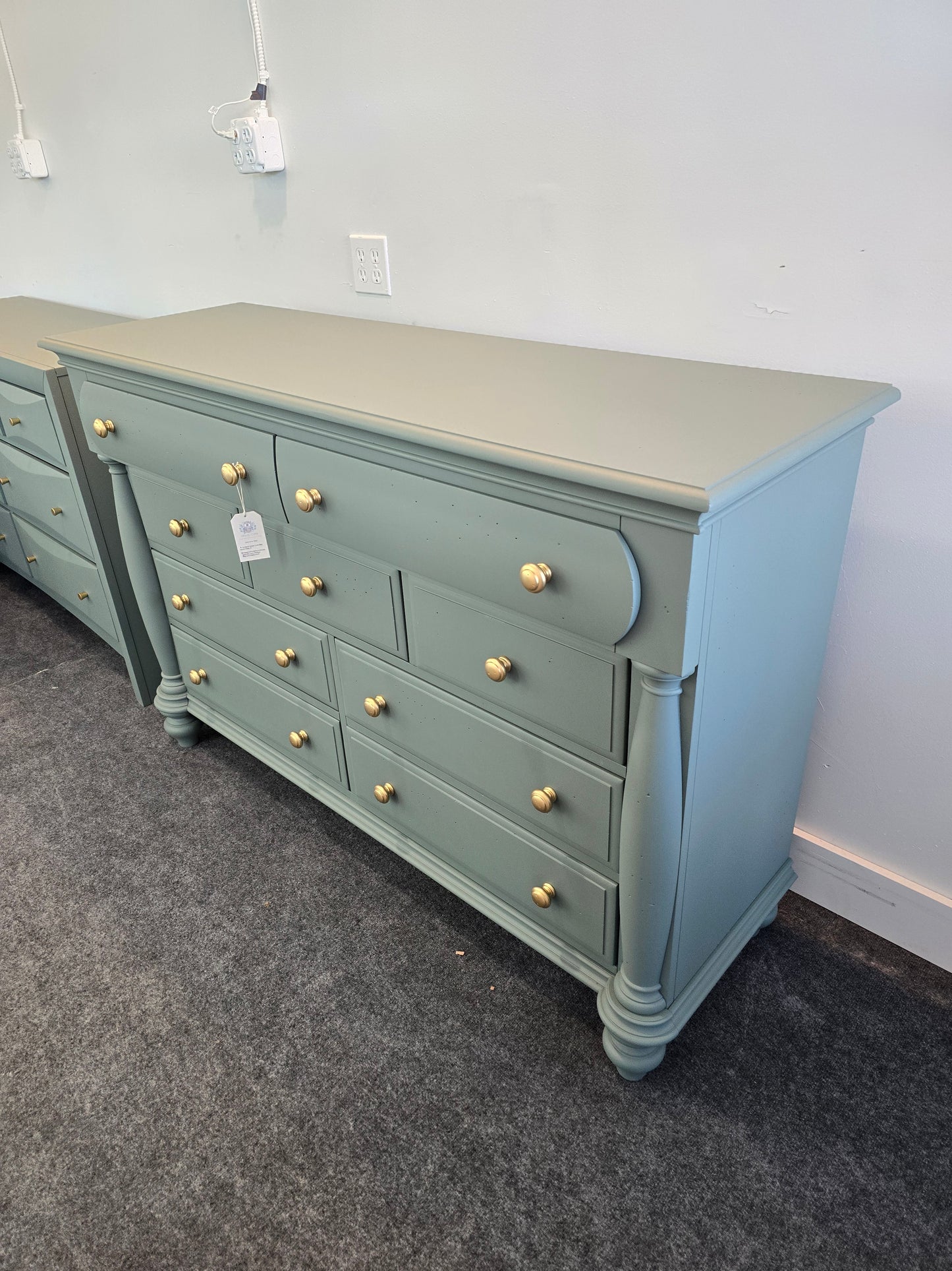 Liberty 9 drawers green dresser