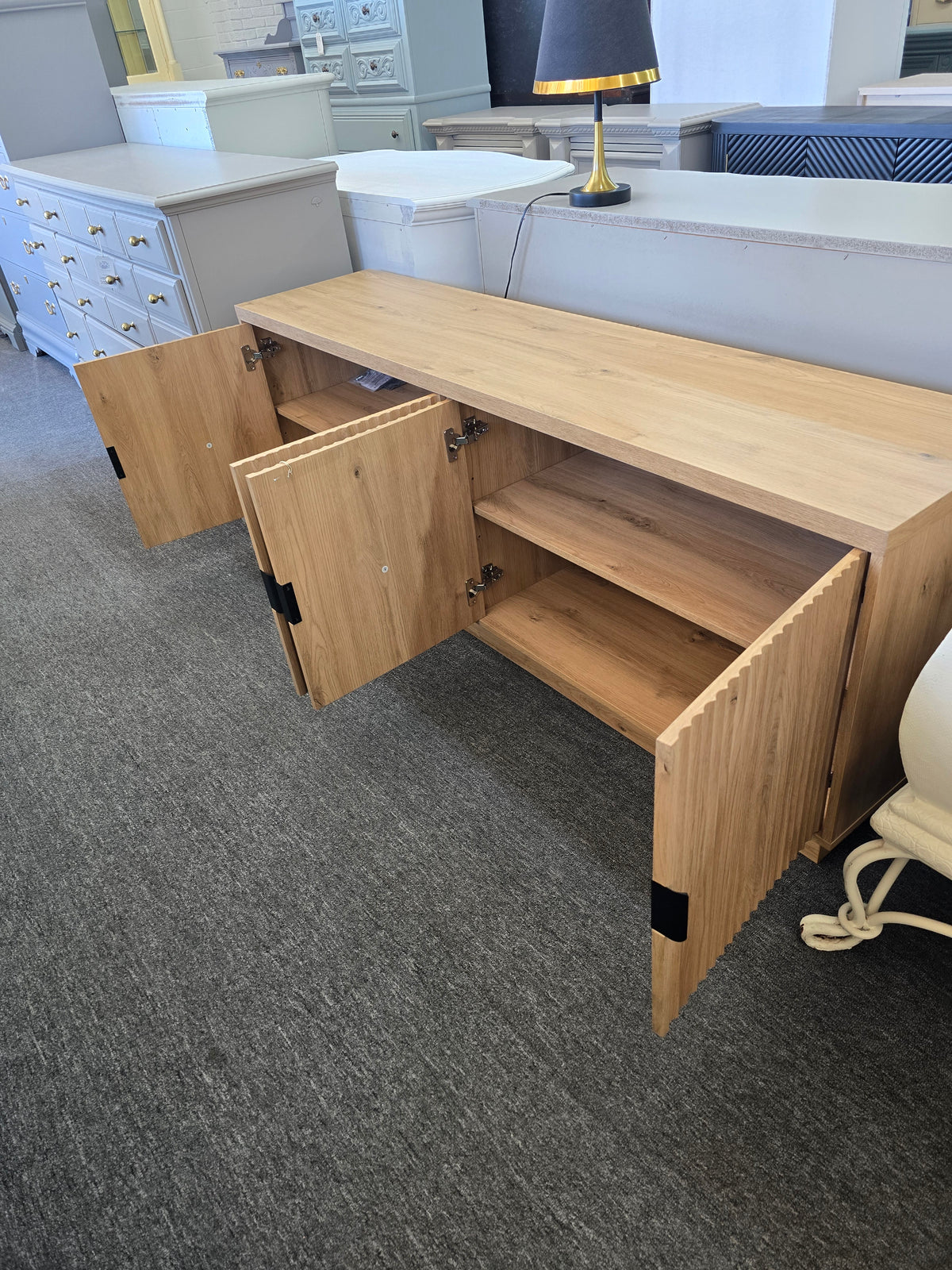 New- wooden 4 doors low profile cabinet