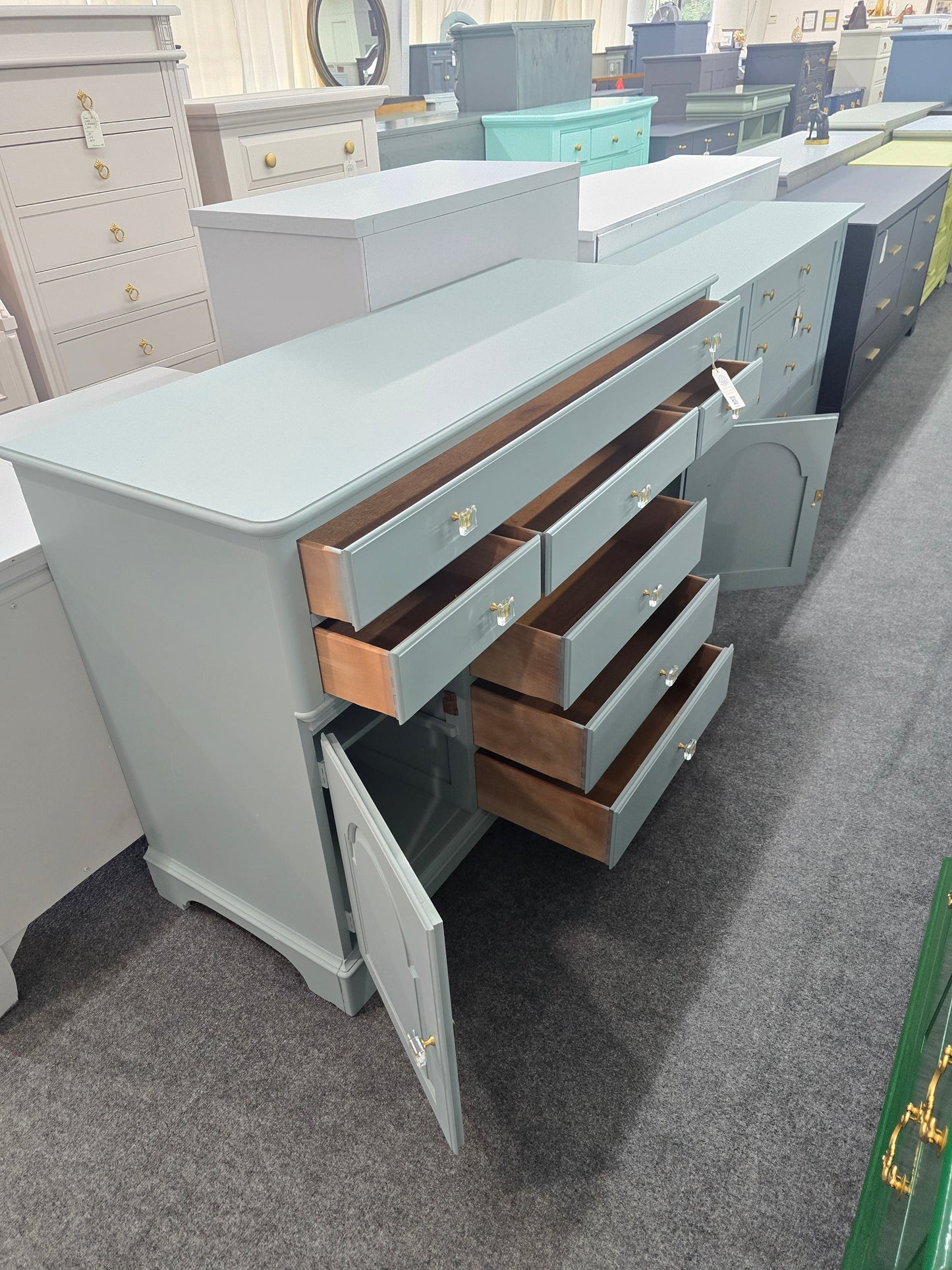 Pennsylvania house teal cabinet