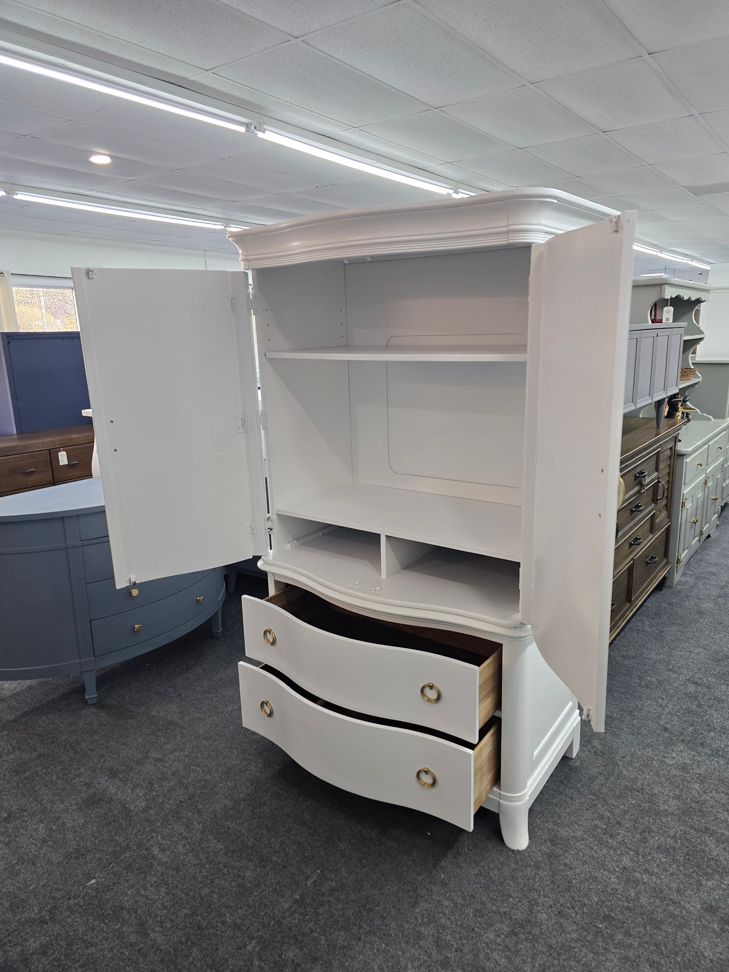 White big armoire