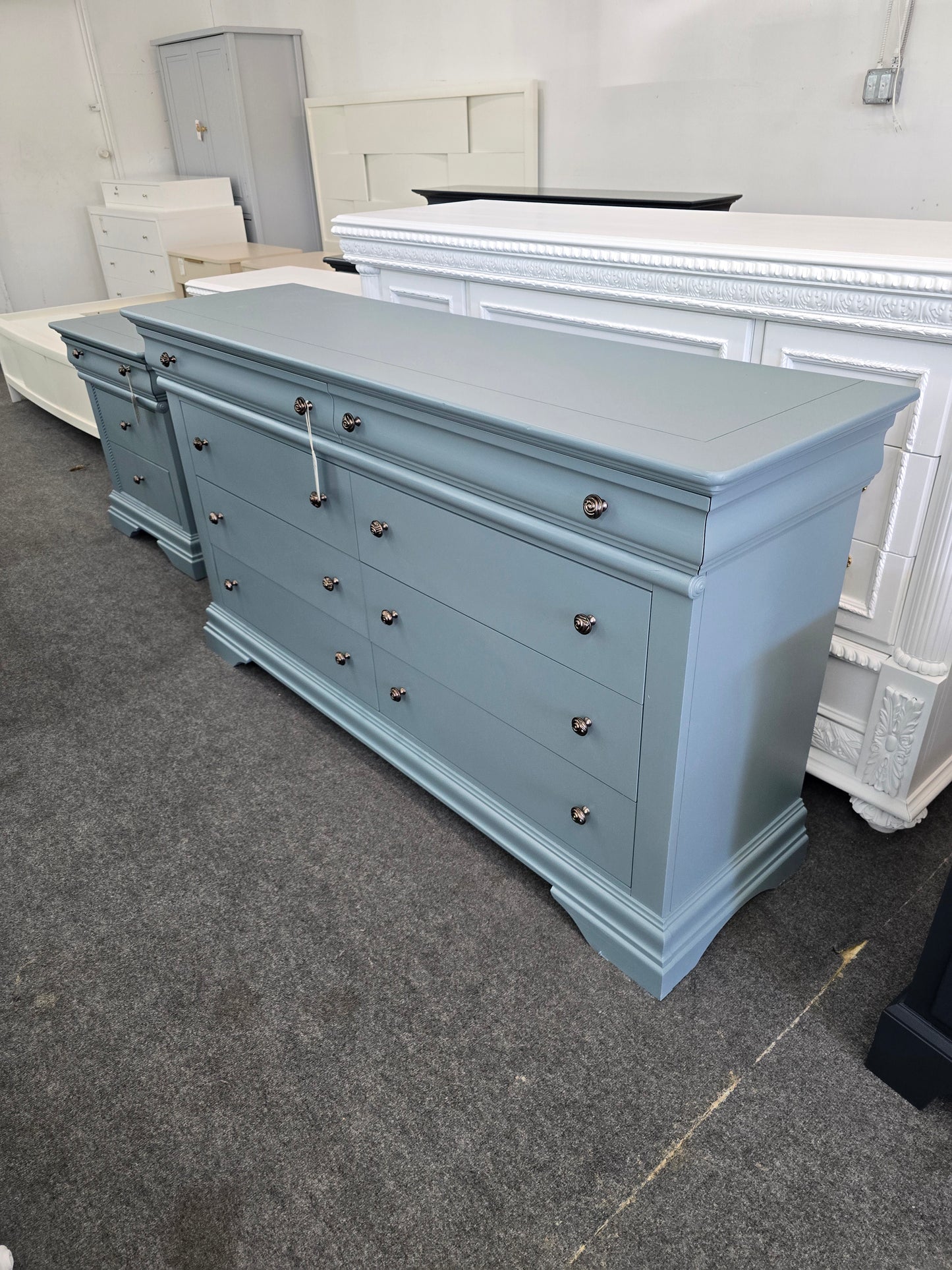 Colezione Europa blue 8 drawers dresser