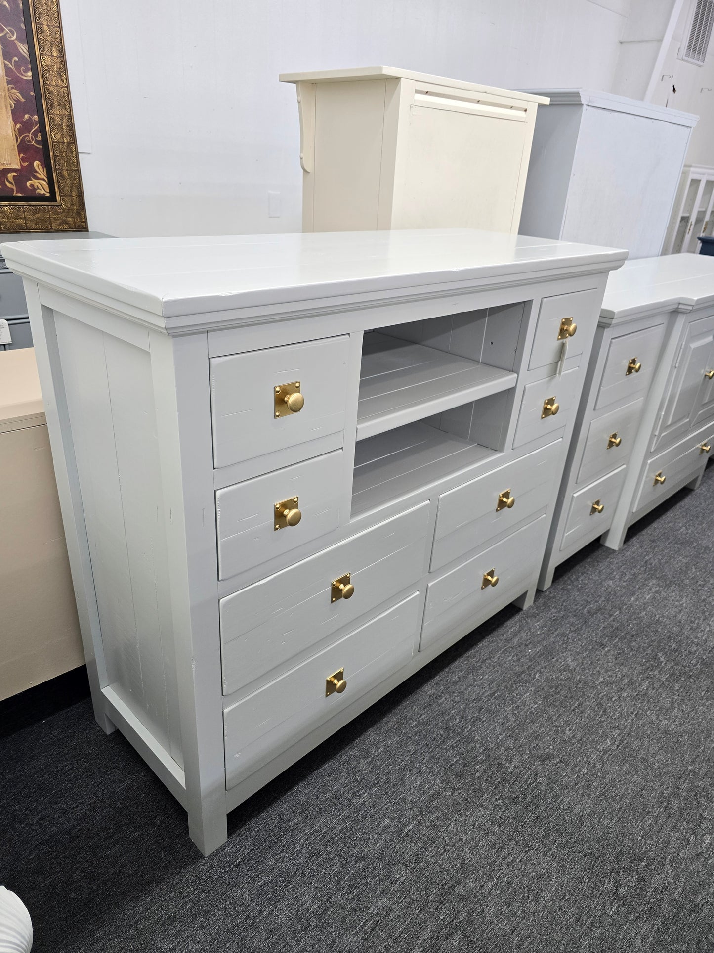 Rustic gray dresser / stand