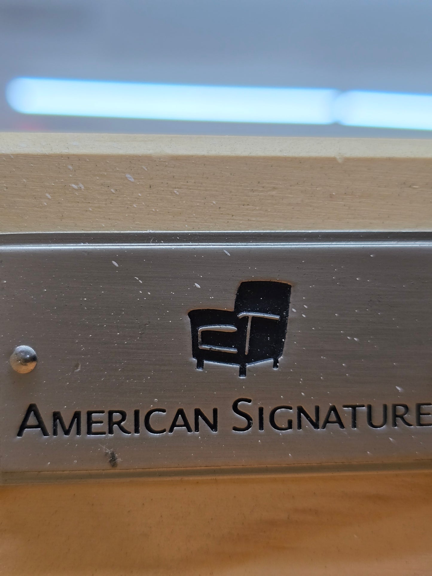 American Signature pewter green chest