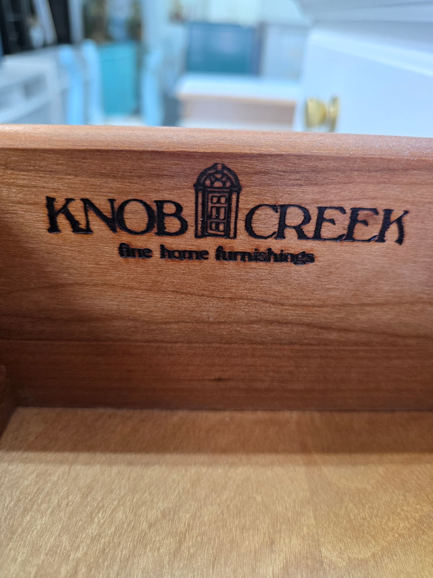 Knobs Creek solod wood white tall chest