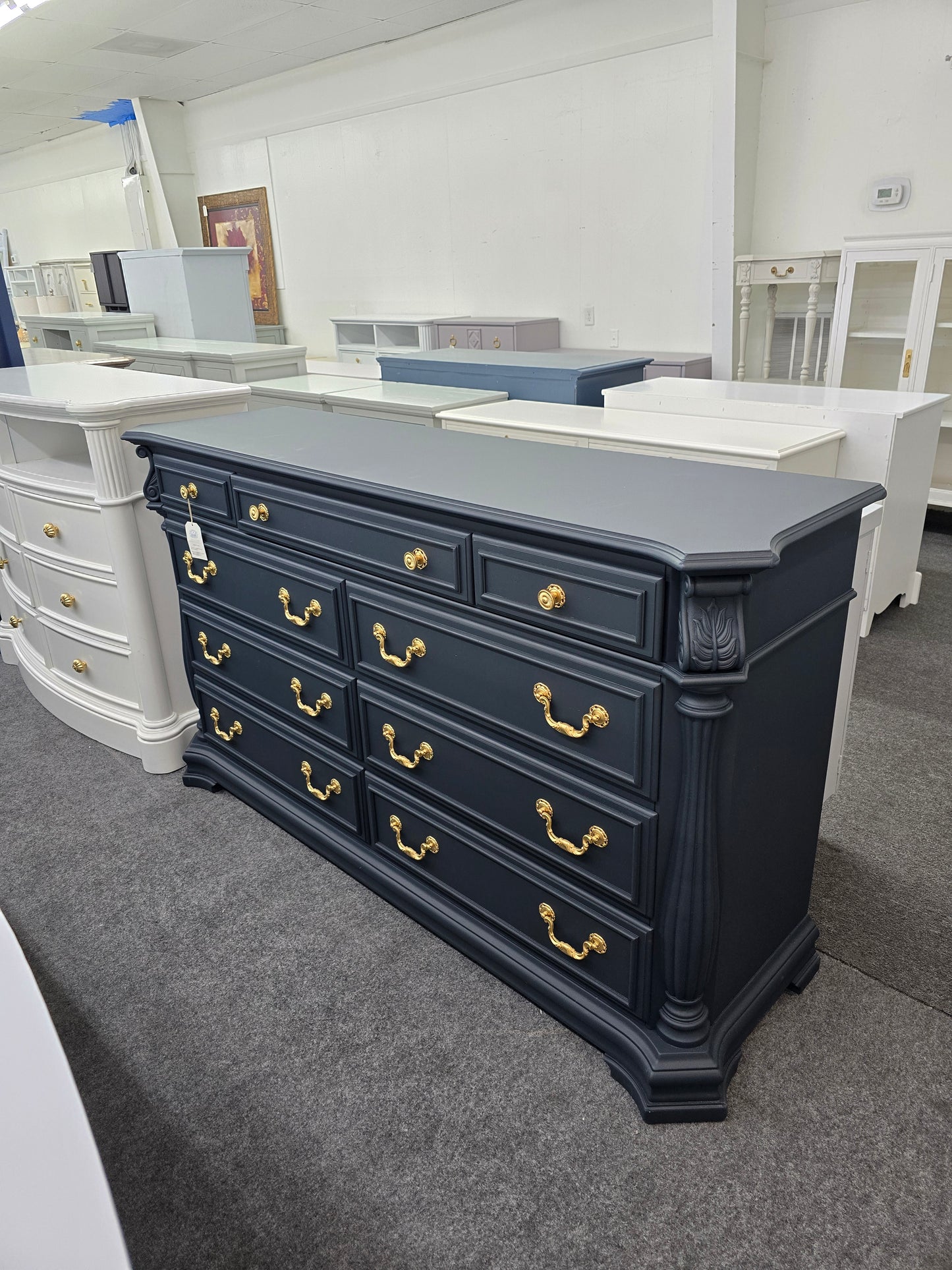 9 drawers inkwell dresser