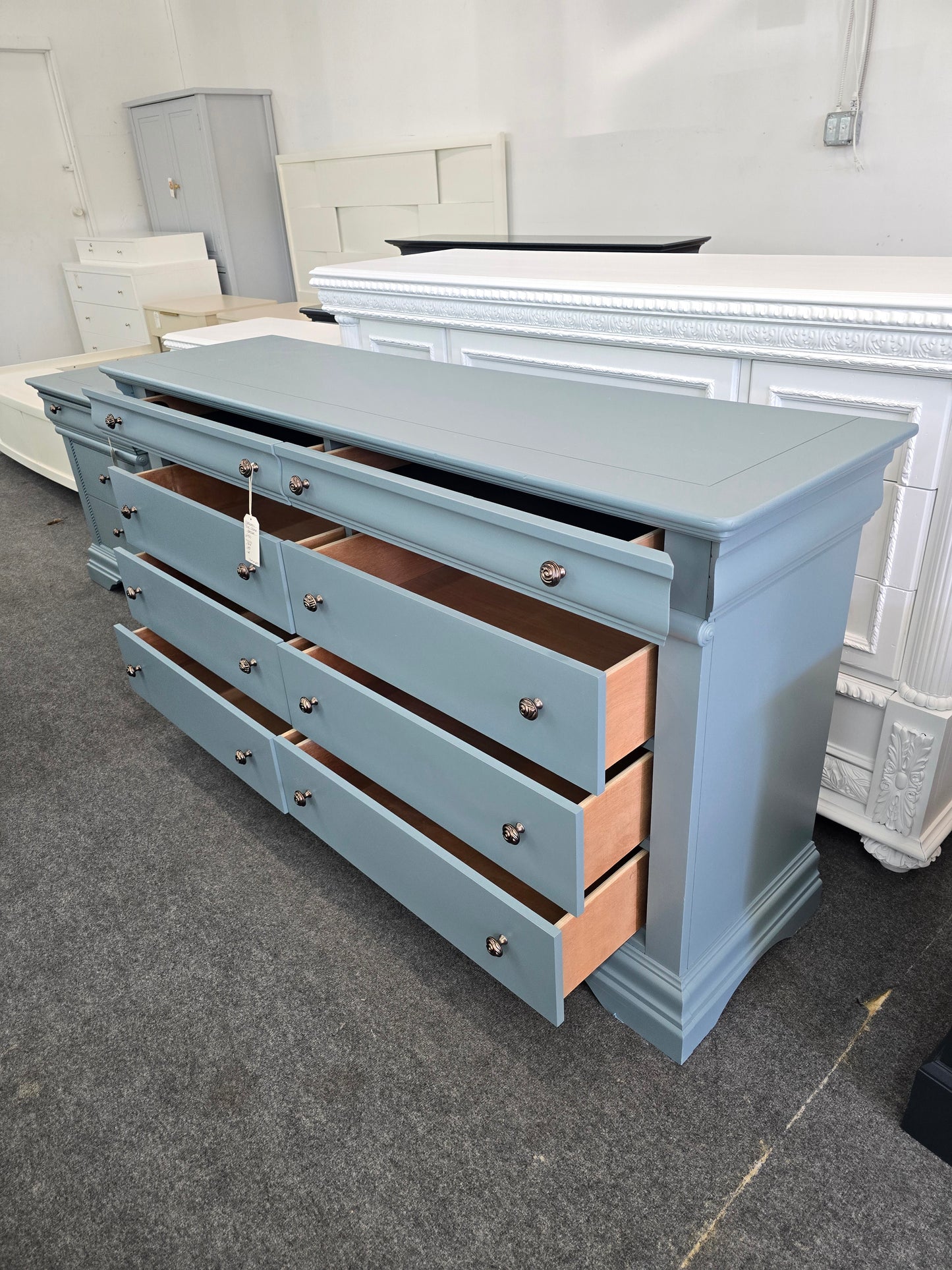 Colezione Europa blue 8 drawers dresser