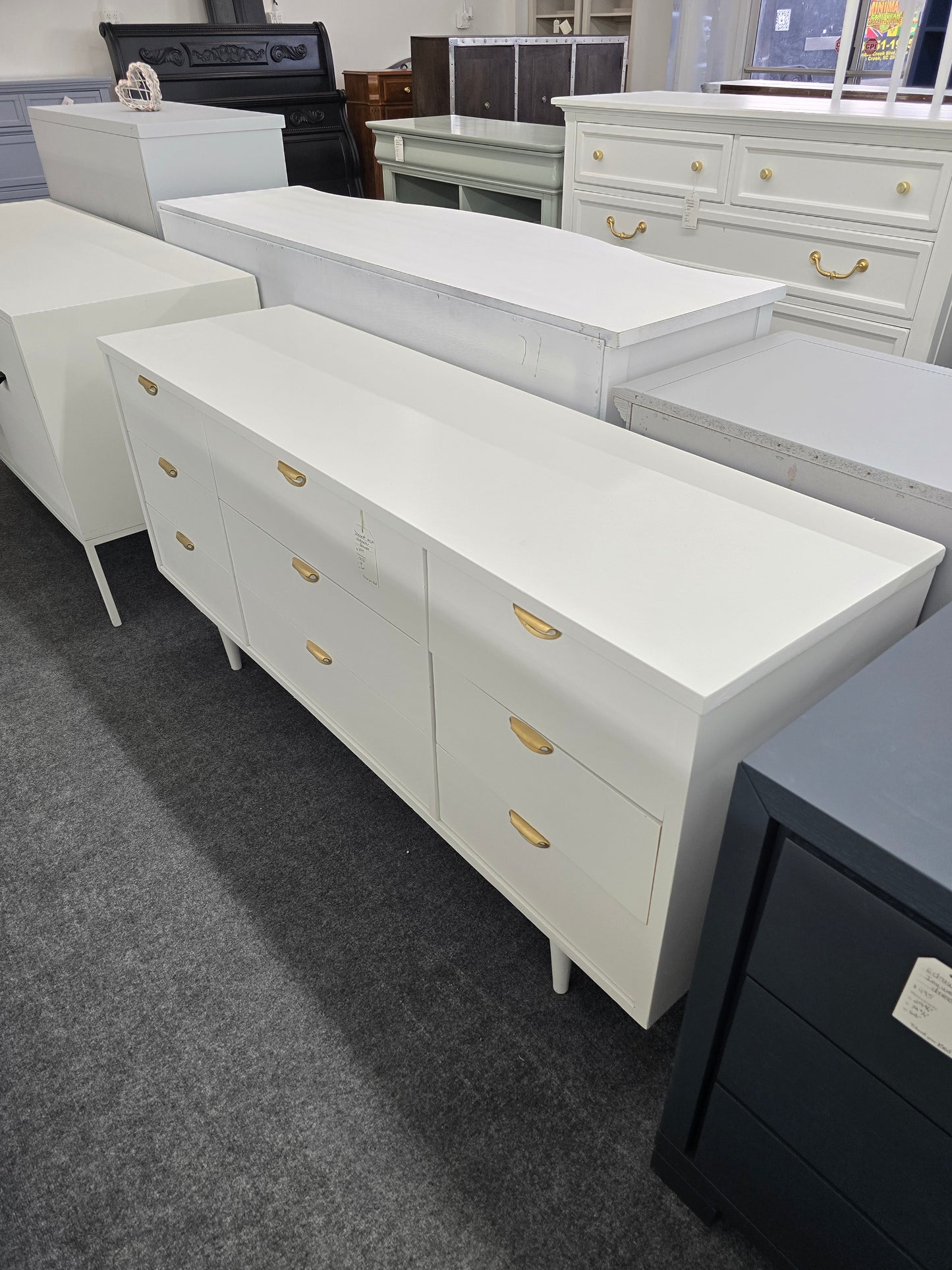 Bassett MCM alabaster dresser