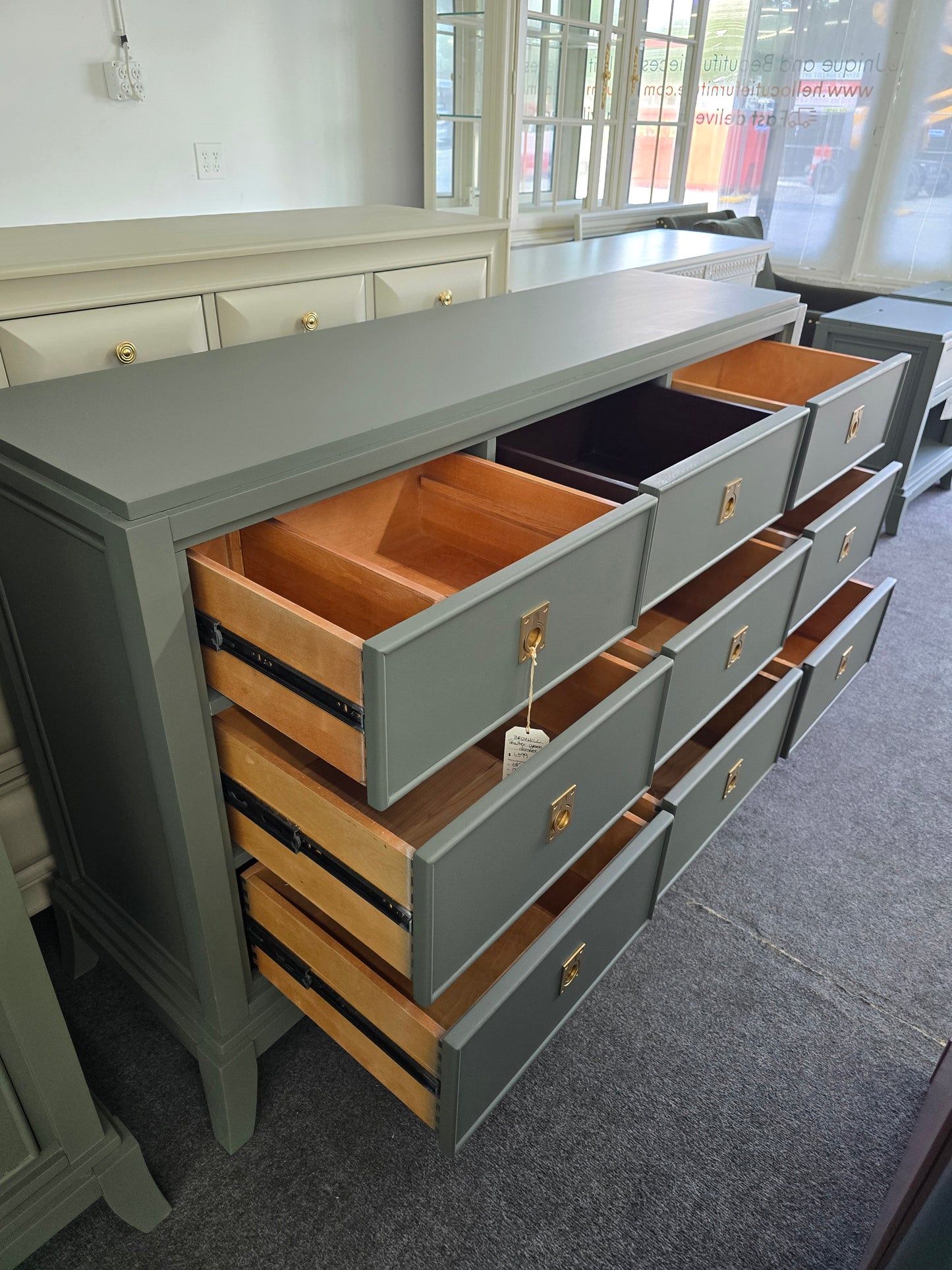 Broyhill gorgeous green dresser