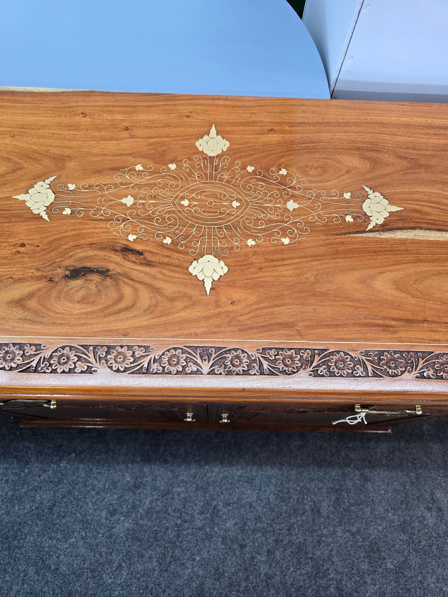 Solid wood gorgeous carved buffett