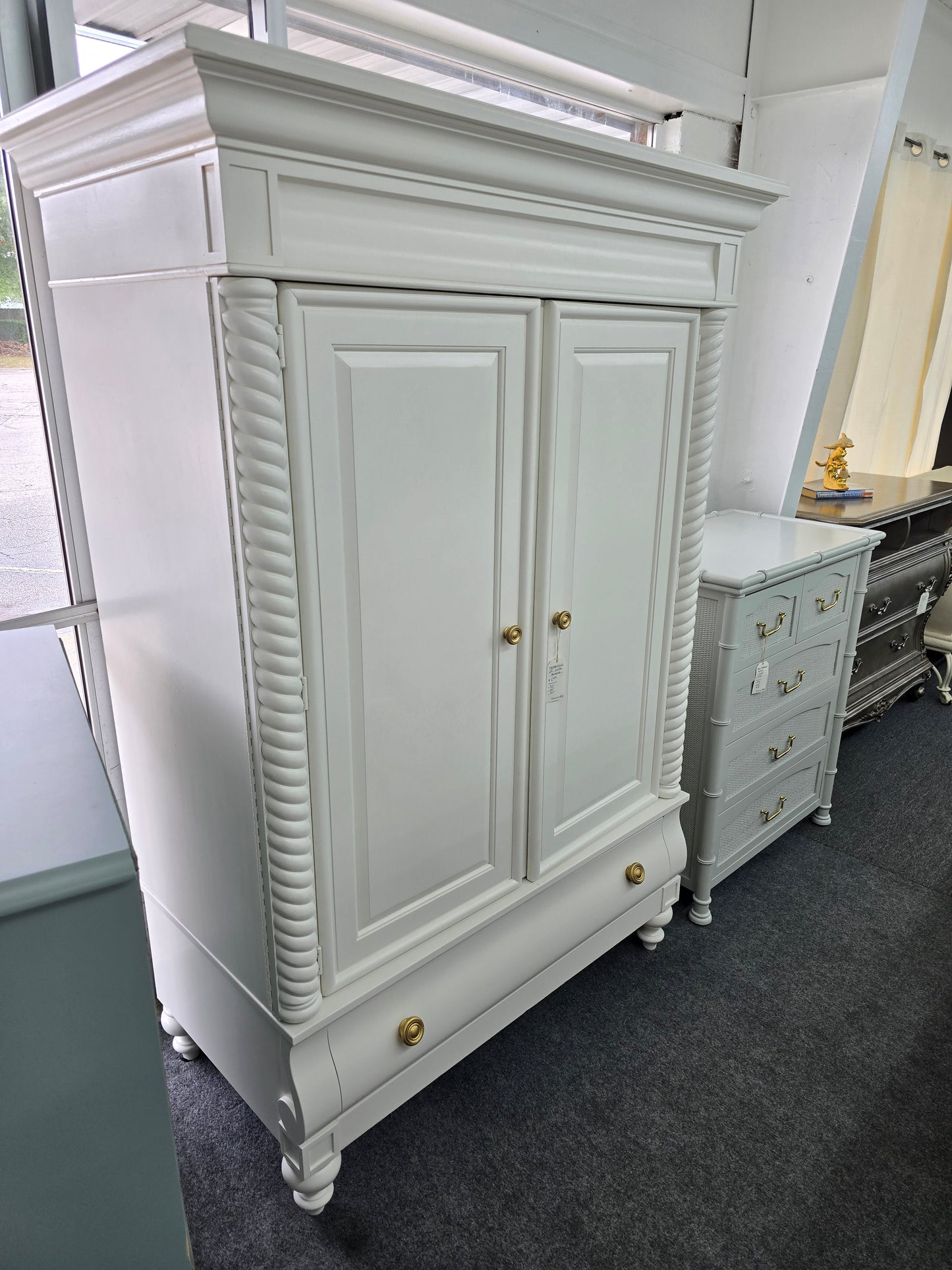 Thomasville off white armoire