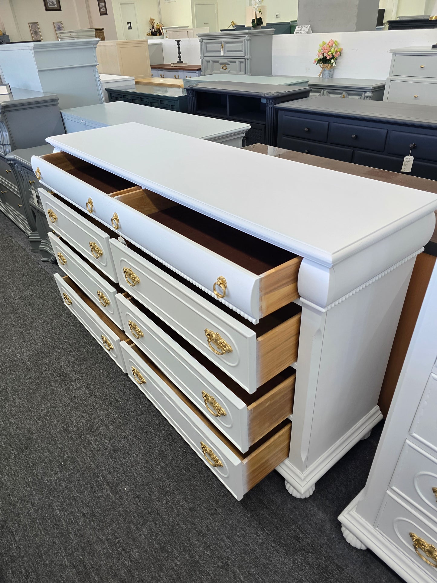 Solid wood cute white dresser