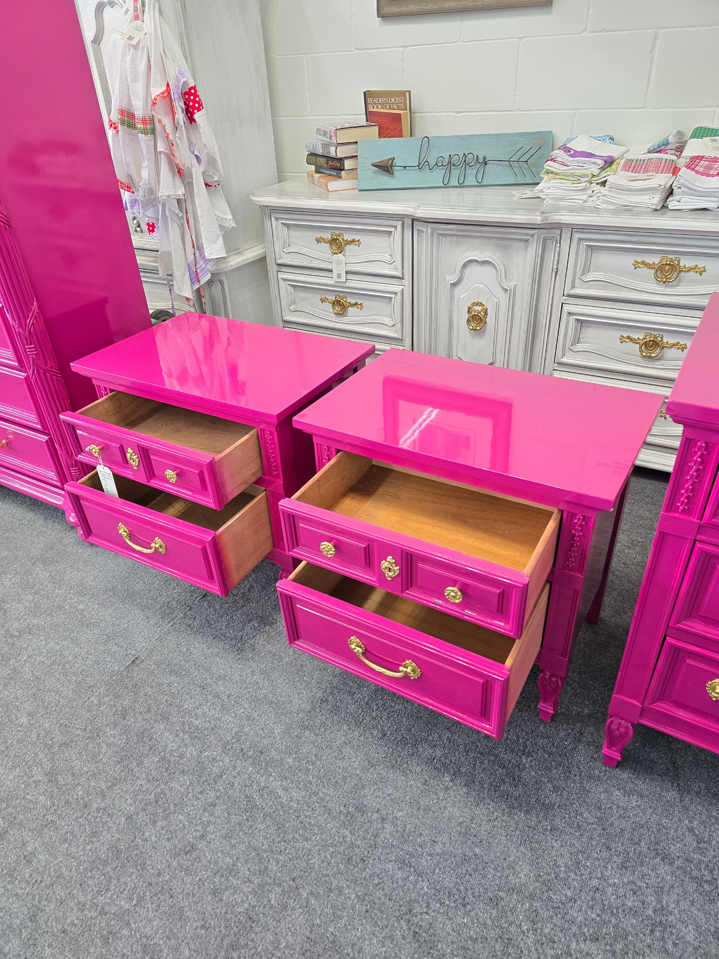 Dixie Regency pair of nightstands lacquered