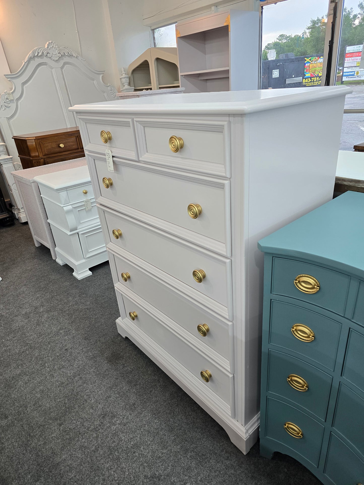 Pulaski pale pink chest of drawers