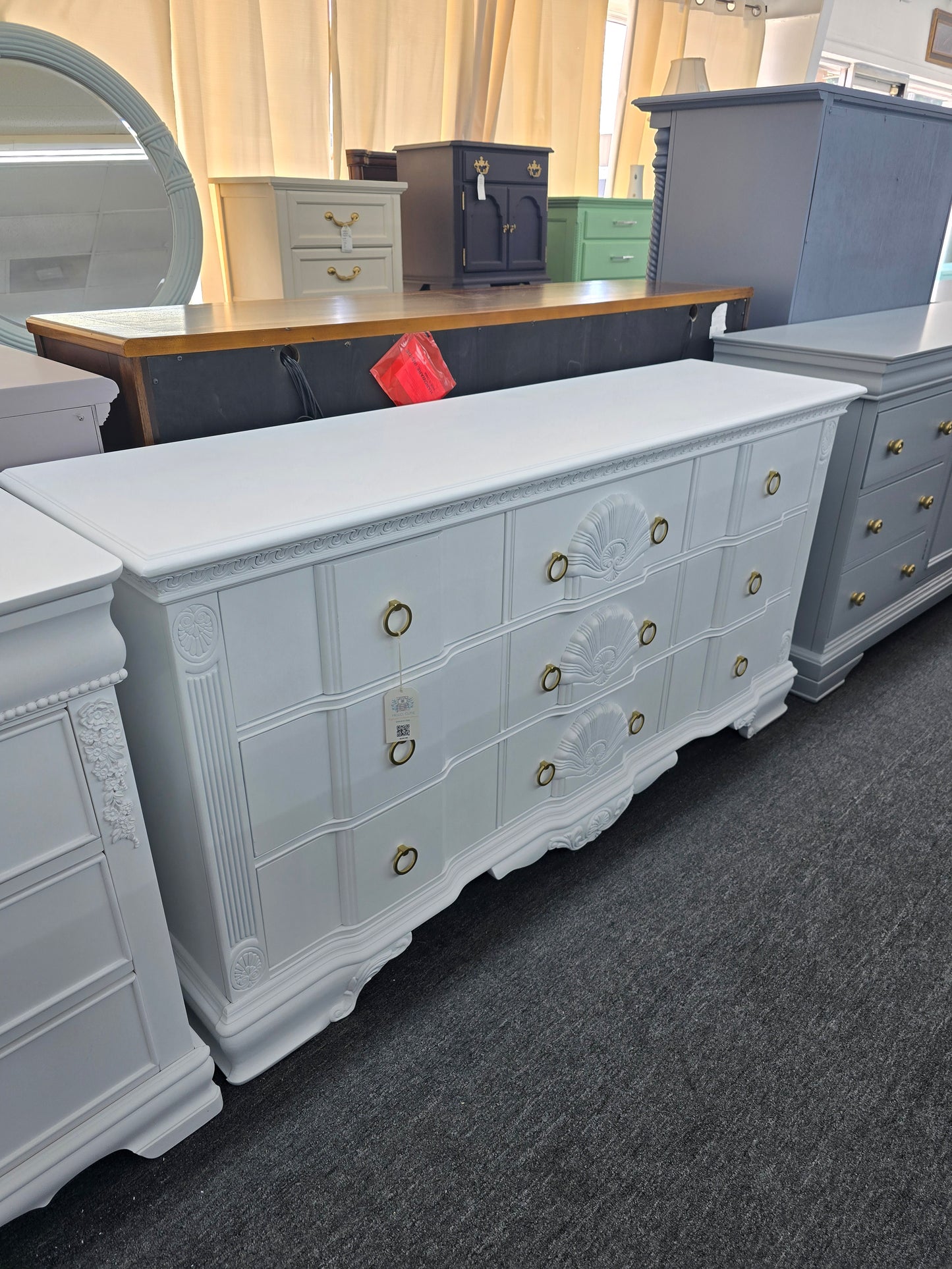 Kathy Ireland vintage white dresser