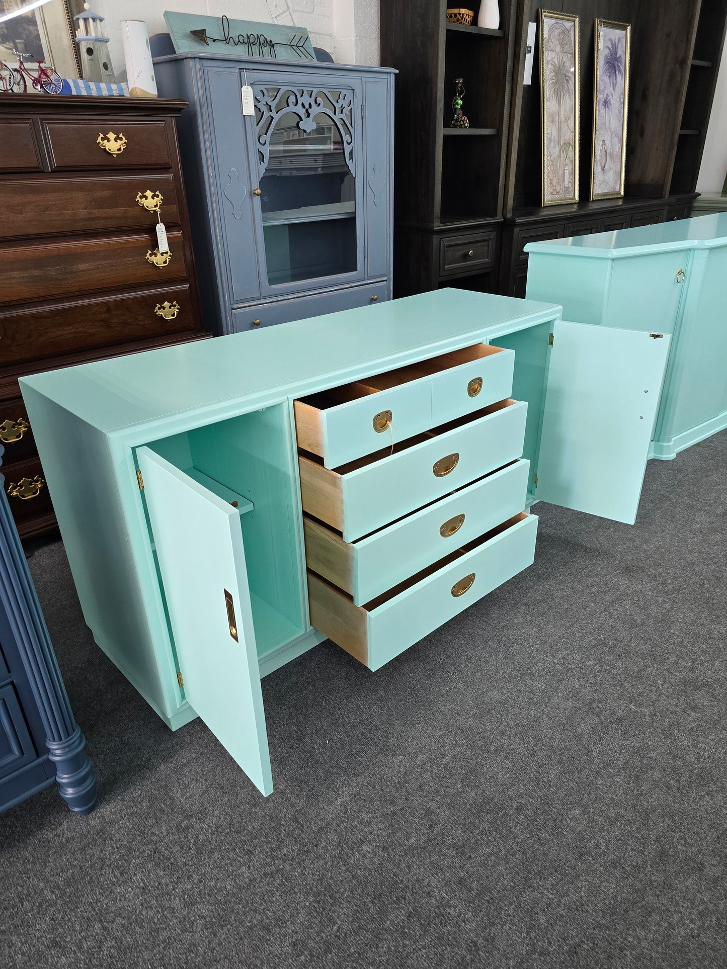 Drexel acqua lacquered sideboard