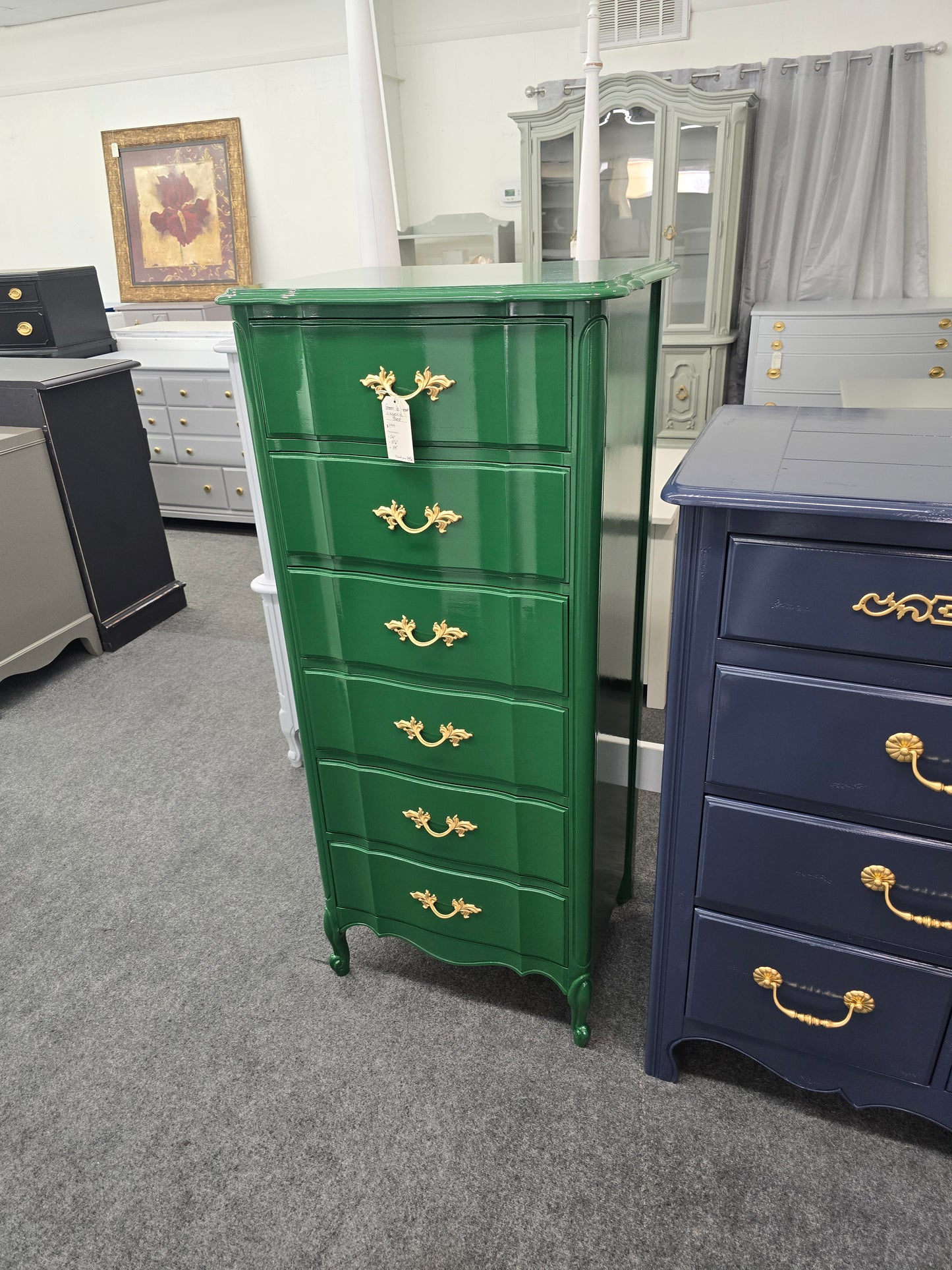 Dixie green lacquered lingerie chest