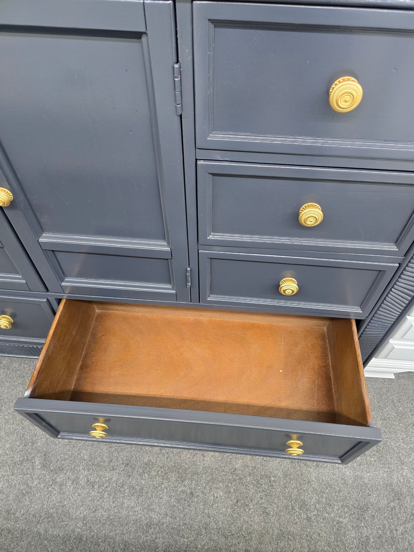 Cindy Crawford dark blue Lacquered dresser