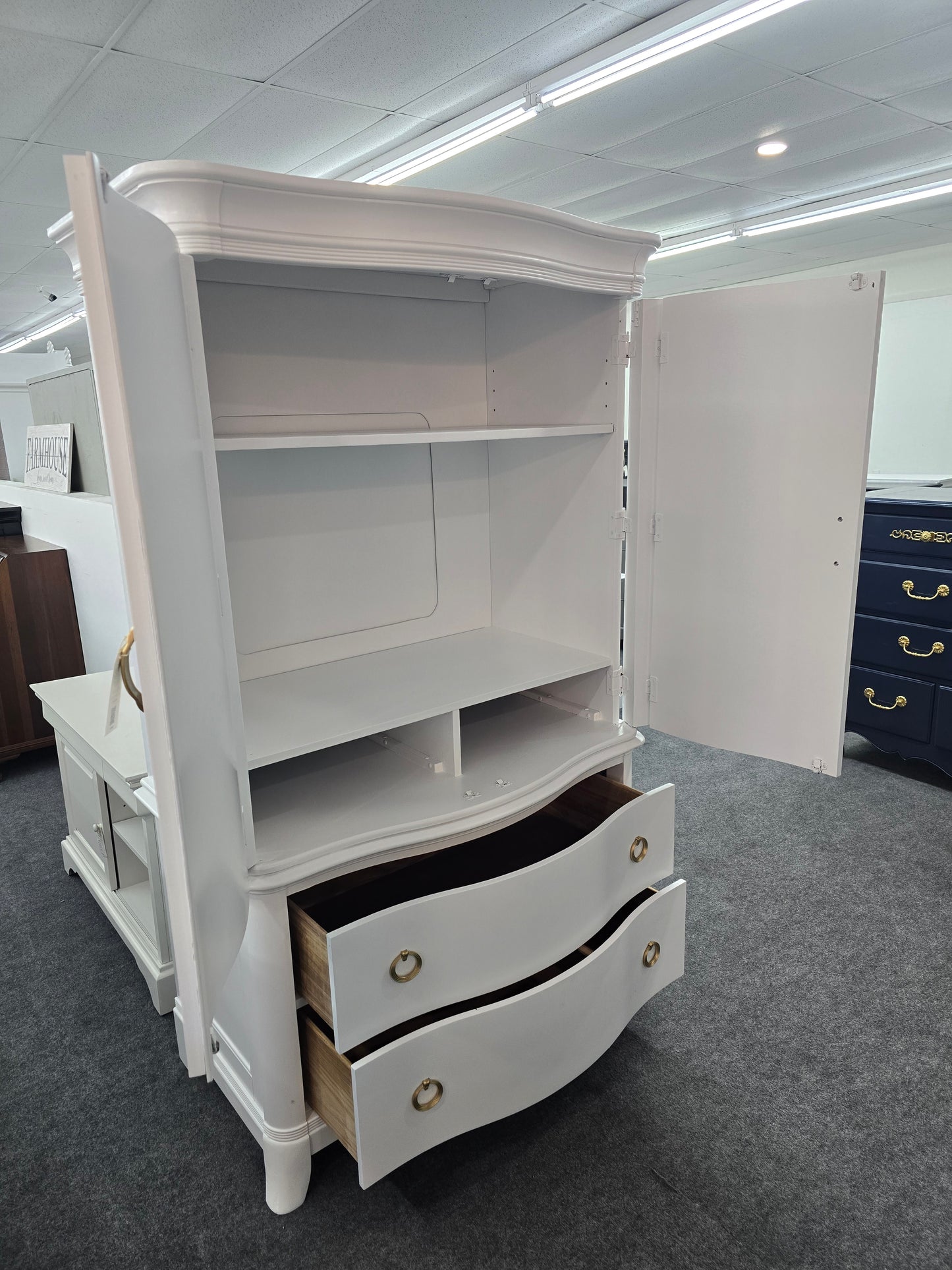 White big armoire