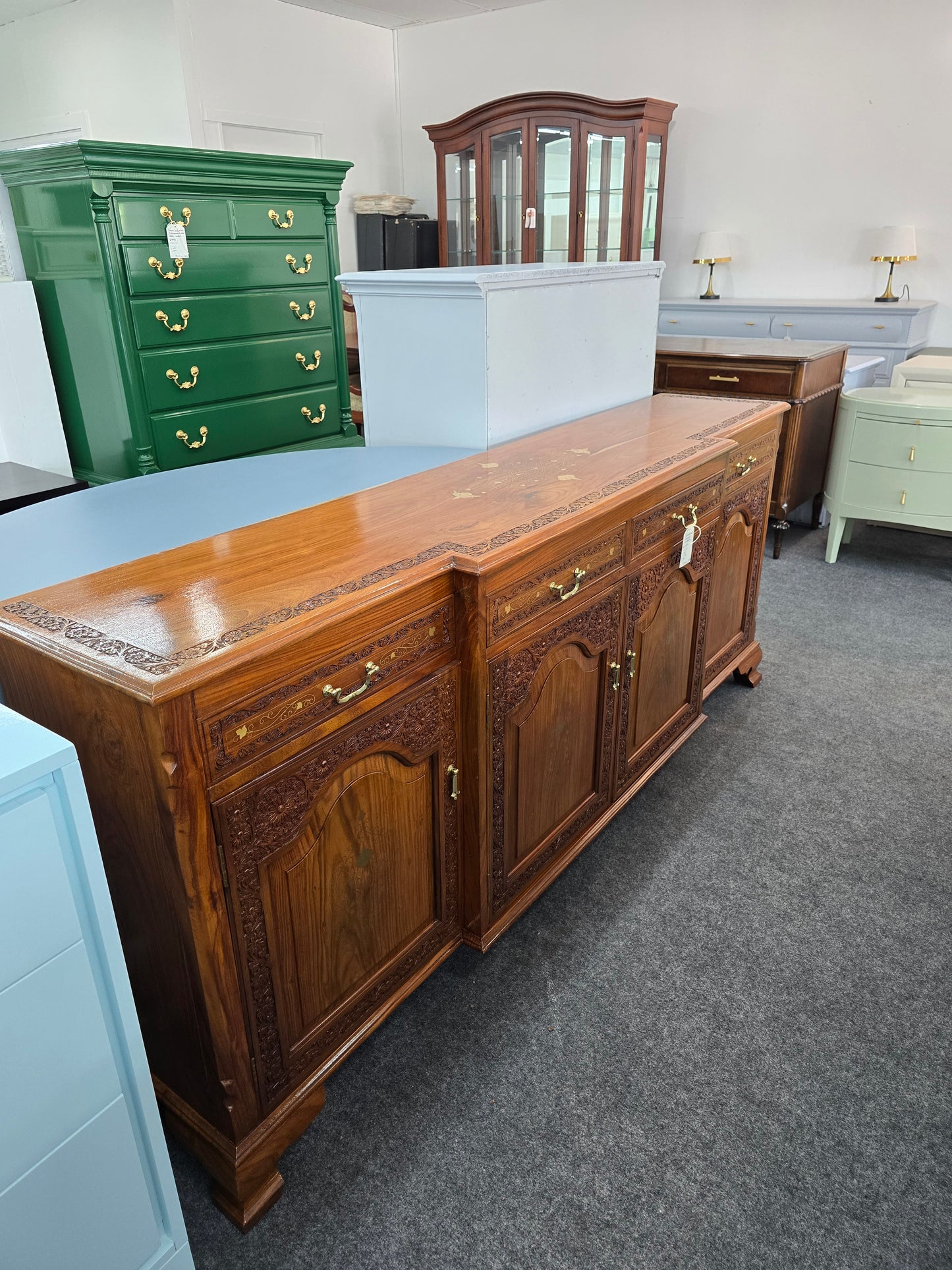 Solid wood gorgeous carved buffett