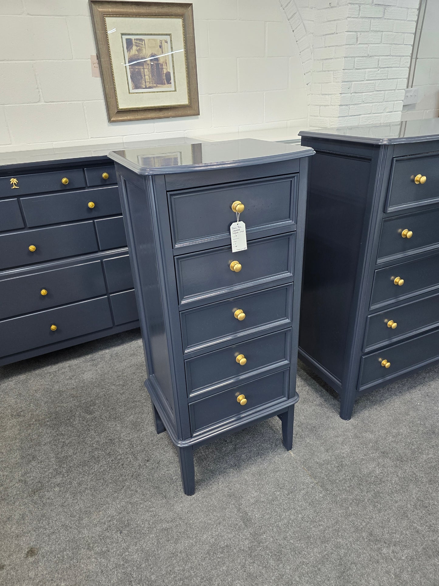 Dark blue 5 drawers lingerie chest
