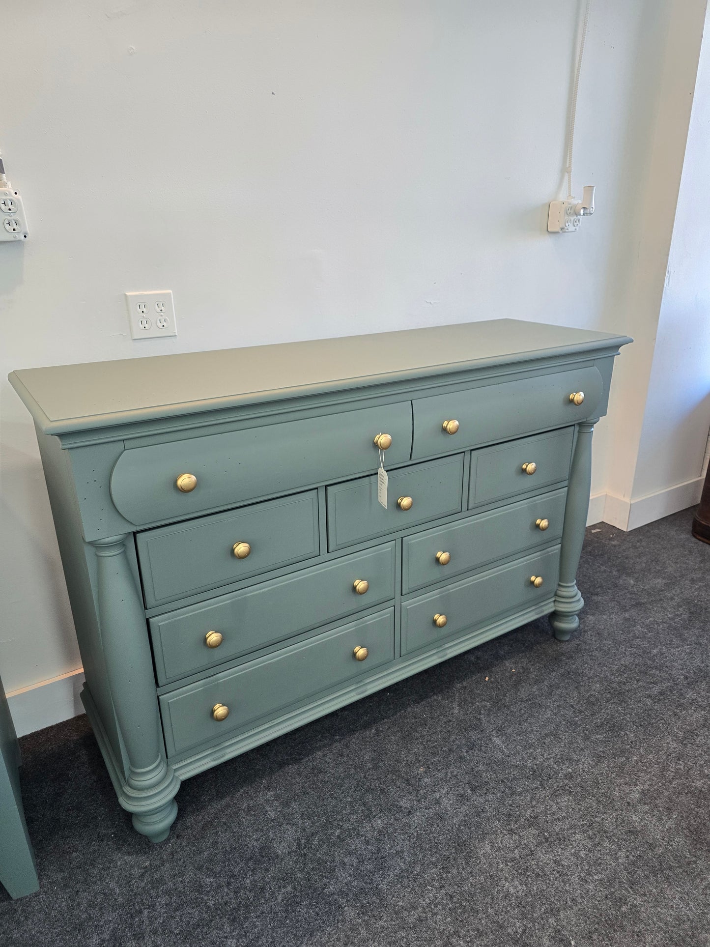 Liberty 9 drawers green dresser