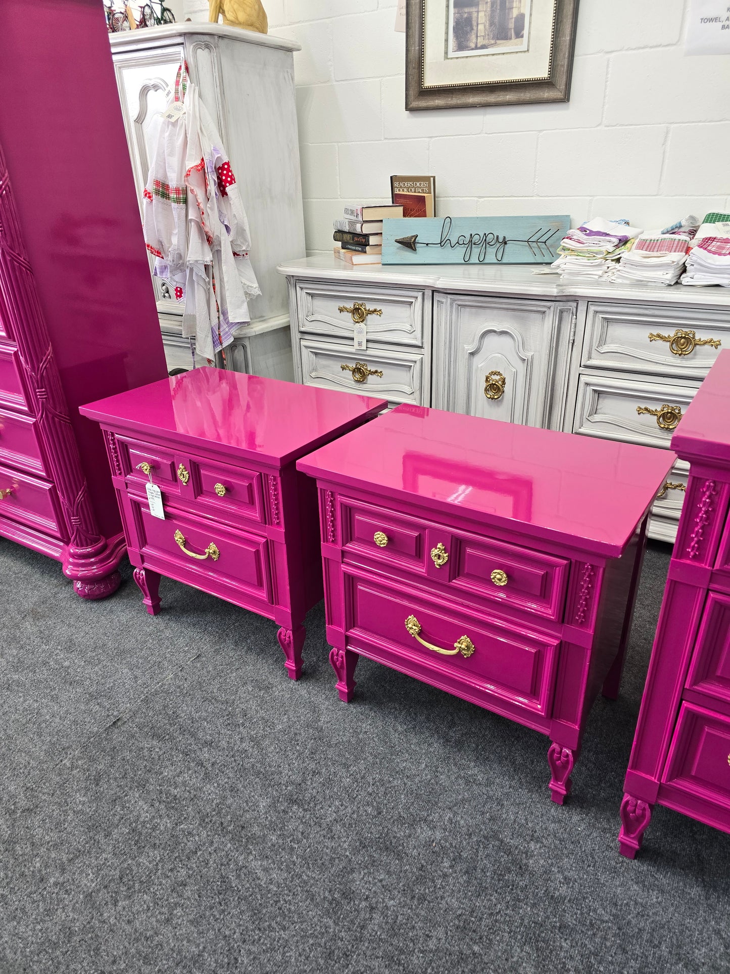 Dixie Regency pair of nightstands lacquered