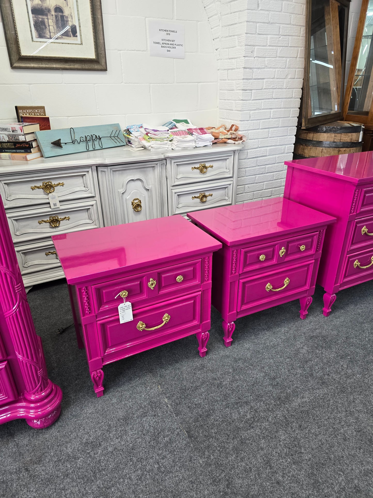 Dixie Regency pair of nightstands lacquered