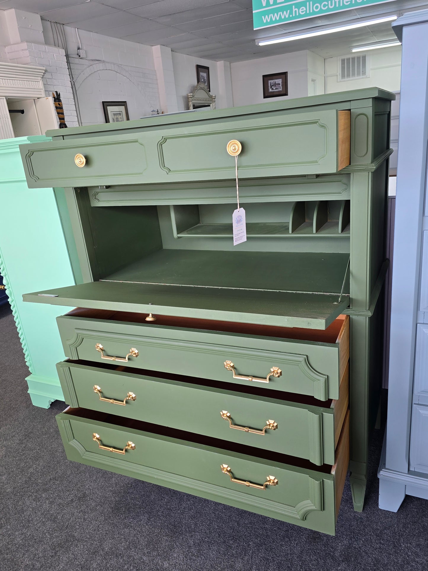 Solid wood Regency secret garden chest