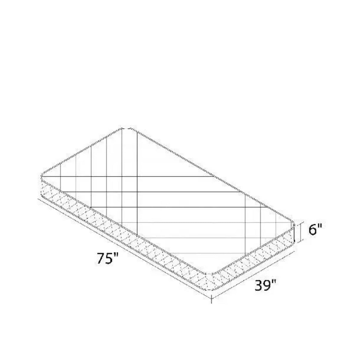 New- Twin Size 6" Firm Inner Spring Mattress Quilted Cover Coil Spring Comfort Bed