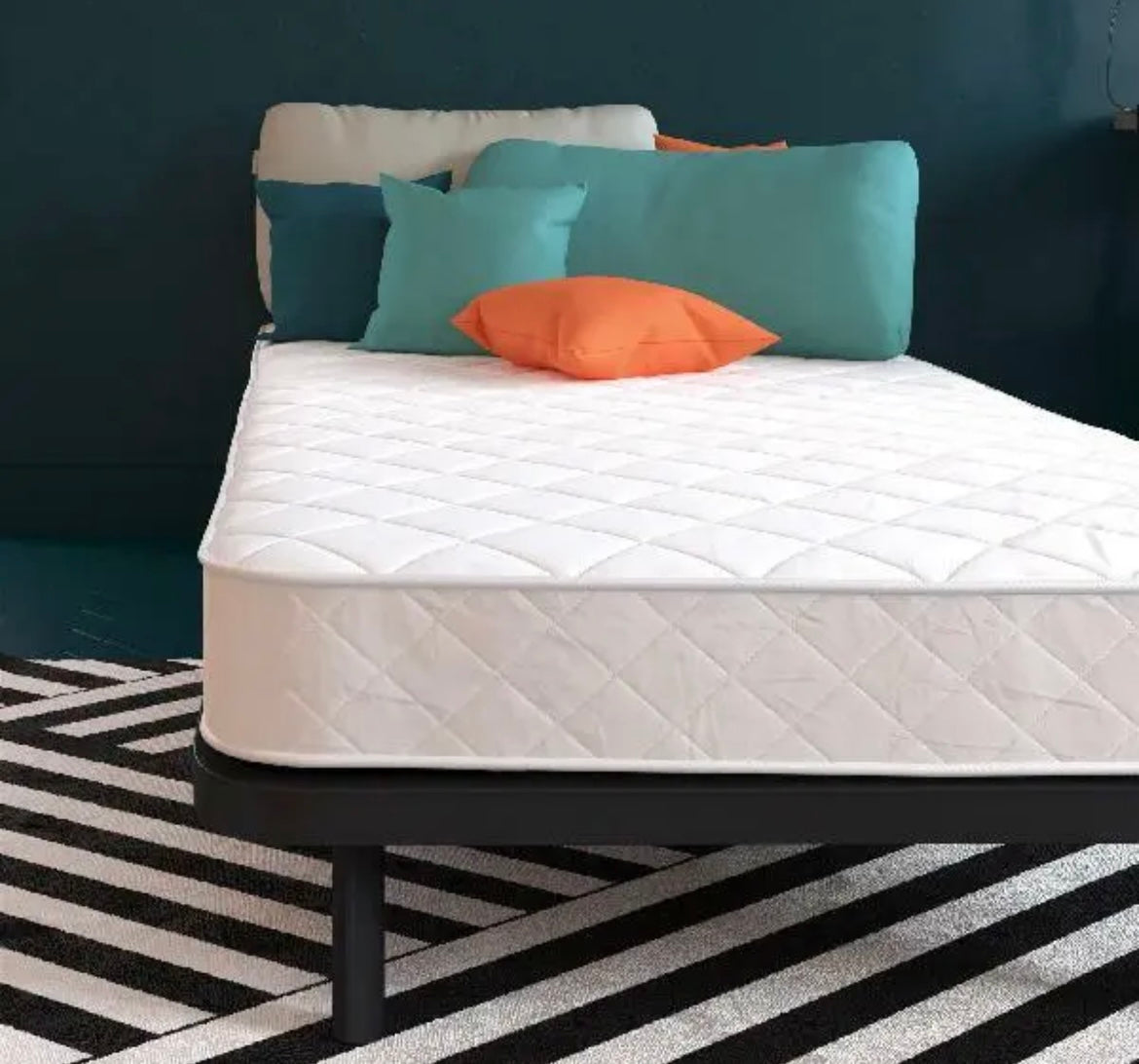 New- Twin Size 6" Firm Inner Spring Mattress Quilted Cover Coil Spring Comfort Bed