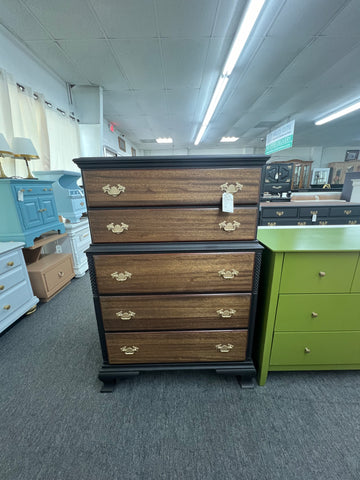 Solid wood black / wood chest