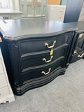 3 drawers black dresser