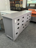 8 drawers purple/gray ish dresser