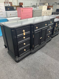 12 drawers black dresser